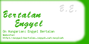 bertalan engyel business card